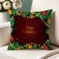Christmas throw pillow cover decorative square cushion case for sofa home holiday decor - Single-Sided Peach Skin Pillow Cover Without Core 45x45cm / T770BZ-19