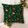 Weihnachten Kissenbezug festlich gruen weihnachtsmotive dekokissen fuer sofa schlafzimmer - Z1872BZ-23