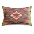 Bohemian geometric pattern throw pillow cover, vibrant colors, soft home decor cushion. - BZ202605061-20