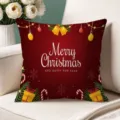 Christmas decorative throw pillow cover festive red sofa cushion holiday home decor - Single-Sided Peach Skin Pillow Cover Without Core 45x45cm / T770BZ-22