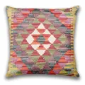 Bohemian style geometric throw pillow cover, vintage Persian kilim printed cushion case for sofa. - BZ20260506-20