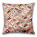 Bohemian style cushion cover with vibrant Persian ethnic geometric print for home decor. - BZ20260506-22