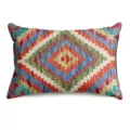 Bohemian geometric throw pillow cover vibrant multi-color kilim style decorative cushion - BZ202605061-24