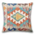 Bohemian geometric printed cushion cover, colorful ethnic style decorative pillow case. - BZ20260506-23