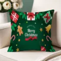Christmas decorative throw pillow cover with festive print for sofa living room decor - Single-Sided Peach Skin Pillow Cover Without Core 45x45cm / T770BZ-27