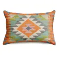 Bohemian geometric pattern throw pillow cover, vibrant ethnic style decorative cushion case. - BZ202605061-26