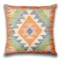 Bohemian style geometric throw pillow cover vibrant multi-color ethnic printed square cushion - BZ20260506-26
