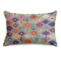 Bohemian geometric throw pillow cover, vibrant colorful Persian printed pillowcase style. - BZ202605061-30