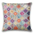 Bohemian ethnic geometric print throw pillow cover, colorful decorative square cushion case. - BZ20260506-30