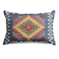Bohemian throw pillow cover with geometric print, decorative ethnic cushion case for living room. - BZ202605061-34