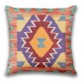 Bohemian geometric throw pillow cover, stylish ethnic printed cushion case for home decor. - BZ20260506-36