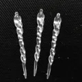 Clear acrylic icicle ornaments for Christmas tree hanging and holiday party decorations. - 13cm