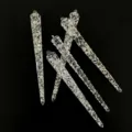 Clear acrylic icicle ornaments hanging pendants for Christmas tree holiday party decoration - 15cm
