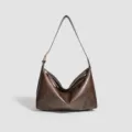 Grand sac à main marron pour femme mode automne hiver cabas élégant en cuir PU neuf - Café