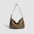 Grand sac à épaule pour femme mode cabas décontracté élégant sac à main automne hiver - Tanné