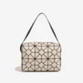 Sac à bandoulière géométrique, sac à main beige minimaliste et élégant pour le travail. - Couleur Thé au Lait