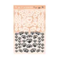 Heartbeat series laser guka sticker set, waterproof PET cute decorative stickers for journaling. - Pink and Black