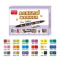 GuangNa 36 Farben doppelseitige Acrylmarker Set für Steinmalerei, Leinwand und Kunsthandwerk. - 6600A-18 (Doppelkopf 36 Farben)