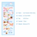 Cute cartoon sticker sheet waterproof PVC ice cream design 160x62mm decorative journaling craft - Ice Cream World