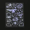 Transparent laser cartoon stickers DIY phone case album decorative stickers aesthetic cute stationery - 1- Love My Self