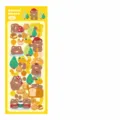 Cute cartoon bear sticker sheet waterproof PVC decorative sticker for cute journal planning crafts. - Orange Orchard
