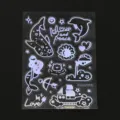 Holographic transparent cartoon stickers DIY phone and album decorative sticker sheet. - 2 - Love and Peace