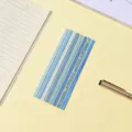 Detailed shot of slim transparent morandi index sticky notes, perfect for color coding. - 6*15cm / 4