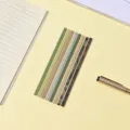 Detailed shot of Morandi color ultra-thin translucent sticky notes index tabs set for study. - 6*15cm / Style 3