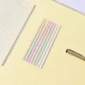 Morandi slim sticky notes detail view, translucent PET index tabs for planning and studying. - 6*15cm / 2