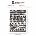 Alphabet number symbol stickers colorful PVC waterproof DIY diary scrapbook decorative label - 2B-Black Olive