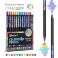 Lanquo Qimiart click colored pencils set, 3.0mm soft oily core 12 colors art drawing pen. - Rainbow Color Series 12 Pcs