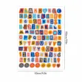 Colorful English alphabet number sticker diy decorative label waterproof PVC sticker sheet - 1A-Orange Bianco