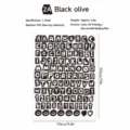 Colorful alphabet number stickers self-adhesive DIY planner journaling craft decal sheet - 2A-Black Olive