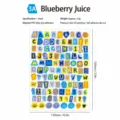 Korean colorful alphabet number symbol emoji stickers diy journaling decorative waterproof label - 3A-Blueberry Juice