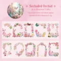PET plakband rol bloemrand decoratieve stickers voor bullet journal scrapbooking knutselen - Orchidee in de Vallei