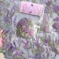 Floral PET waterproof sticker pack, plant lavender decorative material for journaling cups. - Dreamy Lavender