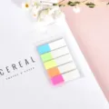 PET Sticky Notes Colorati Indice Bandiere Segnapagina Colori Morandi Cancelleria Ufficio - 1.2*4.5cm / Semi-colore Fluorescente
