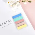 Bunte PET Haftnotizen Morandi Farben Index Marker Notizbuchetiketten Schreibwaren 5er Pack - 1.2*4.5cm / Macaron Flacher Kopf