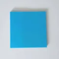 Blocco note adesivo PET quadrato blu trasparente blocco note minimalista forniture ufficio - 75*75mm 50 Fogli / Celeste