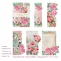 Vintage rose journaling scrapbooking decorative paper material, floral sticker pack - Wild Rose
