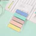 Tab di indice adesive colorate indicatori di pagina pastello trasparenti scrivibili cancelleria - Testa Piatta PET / 75*50mm