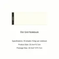 Long grid sticky notepad 50 sheets 103g minimalist stationery memo pad 25.4x8.7cm - Dot Grid / 50 Pieces/Pack