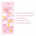 Cute pink cartoon sticker sheet waterproof PVC journal diary decorative sticker 1 piece - Foam Summer