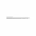 Minimalist white retractable gel pen with unique pull mechanism for office school use. - Sky White