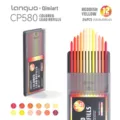 Lanquo push-type colored lead refills, soft oil-based pencil cores for professional drawing. - Reddish Yellow Color Series (Refill)