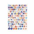 Colorful alphabet number sticker DIY journaling decorative waterproof PVC sticker sheet - 1B-Orange Bianco