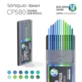 Lanquo Qimiart CP580 colored pencil refills, blue green series, 24 pieces oily core. - Blue-Green Color Series (Refill)