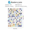 Colorful English alphabet and number stickers, PVC self-adhesive waterproof DIY journal decal. - 3B-Blueberry Juice
