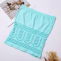 Damen sommer modal bandeau top atmungsaktiv trägerlos spitze hohle lässige unterwäsche - 2XL / Blau
