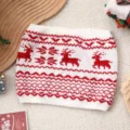 Top a tubo lavorato a maglia di Natale, motivo renna rosso e bianco, top in lana sexy senza spalline. - Taglia unica / Top / Bianco